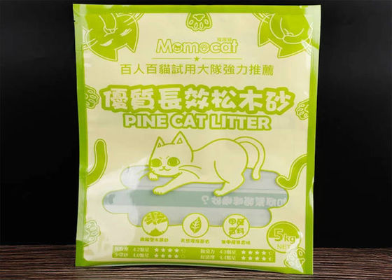 Colorful Plastic Pet Food Packaging Bags 3 Side Seal Thickness 0.11MM For Cat Litter
