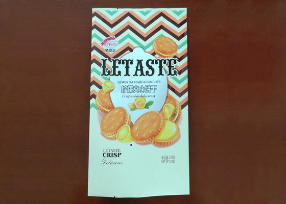 Waterproof Laminated Snack Food Packaging Bags / Cookies Side Gusset Bag