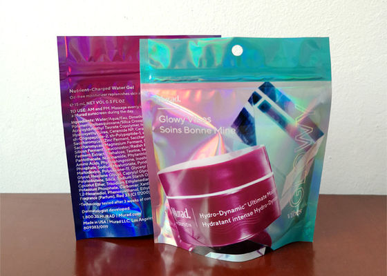 Foil Laminated Laser Face Mask Packaging Custom Hologram Mylar Zipper Sealing