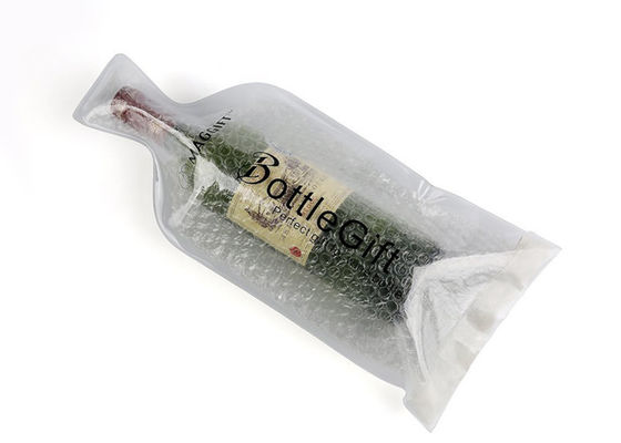 Zipper Lock Bubble Wrap Bags / Inflatable Packaging Bags Leak Proof For Wine Protect