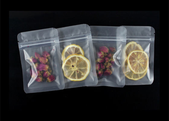 Moisture Proof Custom Food Packaging Bags , Matte Or Transparent Three Side Seal Zipper Plastic Bags