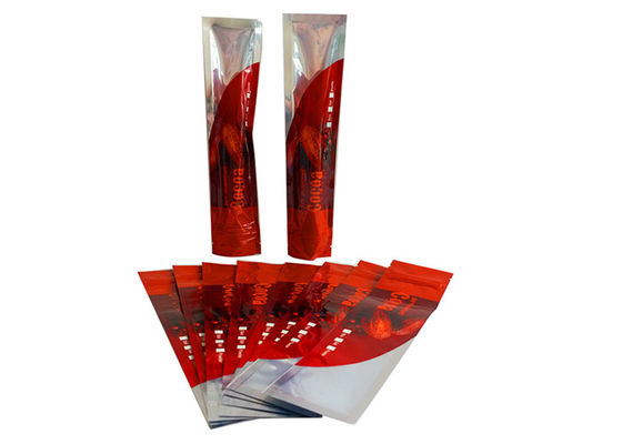 Custom Aluminum Foil Laminated Material Small Long Food Packaging Bag For Nuts , Spices