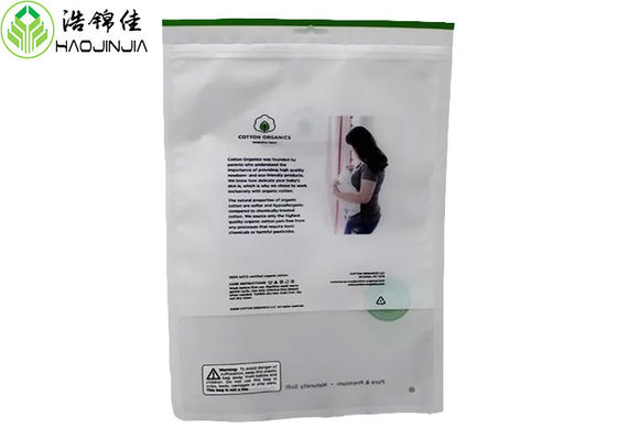 3 Side Seal Biodegradable With Clear Front Window Zipper Bag For Clothes