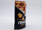 Upright Zippered Snack Food Packaging Bags / Biscuit Kraft Paper Packaging Bags