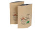 Pure Brown Kraft Paper Packaging Bags Non Leakage With Gravure Printing Surface Handling