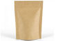 Dried Food Kraft Paper Zipper Bags , Square Bottom Paper Bag With Clear Window