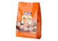 Custom Design Flat Bottom Pouch Bag Gusset Plastic Snack Food Nuts Packaging Bag With Zipper Top Zip Lock