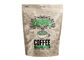 Heat Seal Standing Up Kraft Paper Coffee Bean Packaging With Zipper For Food Grade Pouch Bags