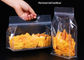 Thicken Reusable Frosted Food Grade Flat Bottom Packaging Bag With Hand Hole  And Zipper