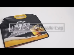 Colorful Stand Up Plastic Drink Bag With Spout Aluminium Foil Spout Pouch Flat Bottom