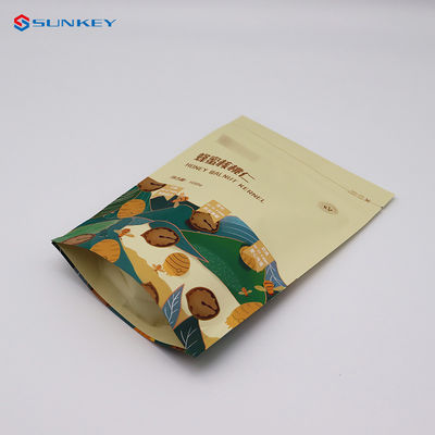 Heat Sealed Protein Powder Ziplockk Packaging Bag Snack Nuts Matte Stand Up Food Bag