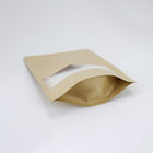 Eco Friendly Flat Bottom Bag 3.5 Recyclable Tea Paper Sealed Ziplock Bags For Packaging
