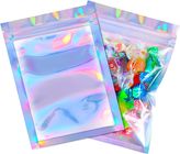 Custom Printed Mini Custom Mylar Bag Cute Window Clear Holographic Die Cut Pouch
