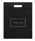PE PVC Thank You Plastic Shopping Bags Black Boutique Shopping Bag