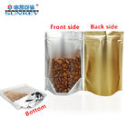 Flexible Custom Resealable Clear Front Zipper Pouches Plastic Food Packaging Pouch