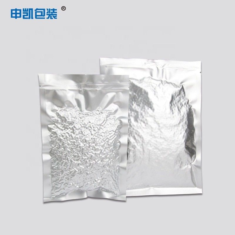 Custom Food Storage Bag Vacuum Seal Compressed 0.6mm Silver Aluminium Foil Pouch