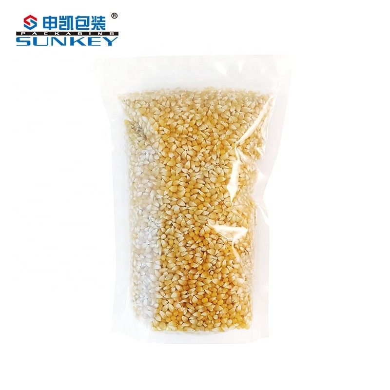 Transparent Custom Size 3 3 Side Seal Bag Dried Nut Packaging Zip Lock Stand Up Pouch