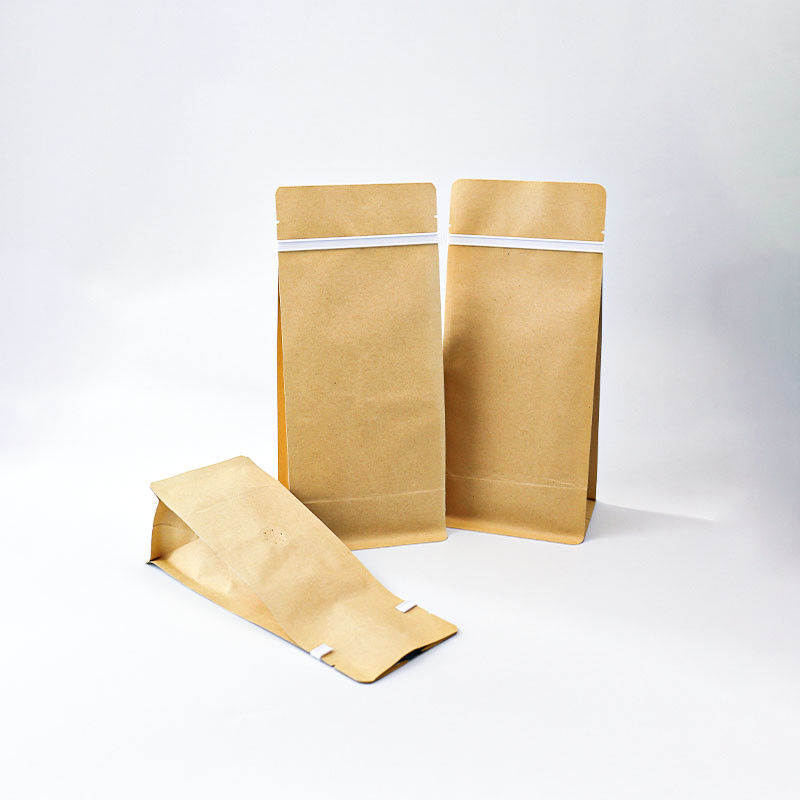 Refoldable Kraft Paper Coffee Tea Packaging