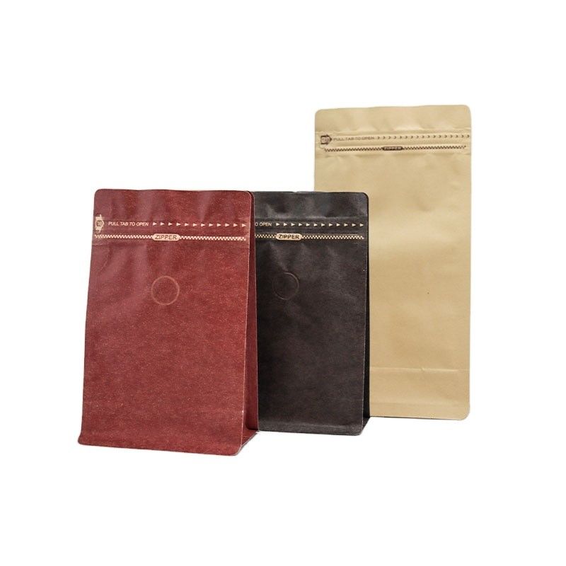 70gm 100gm Ziplockk Coffee Tea Packaging Mylar Roll Film Kraft Paper Coffee Bags