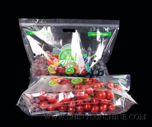 Supermarket Plastic Clear Fruit And Vegetable Packaging Pp Pe Grapes Fresh Fruit Packaging