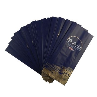 Reusable Moisture Proof Coffee Tea Packaging Three Side Sealed Custom Tea Bag Packaging