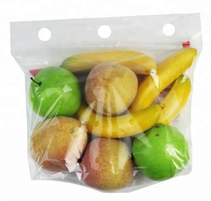 Biodegradable Protection Fruit And Vegetable Packaging Clear Plastic Zipper Bag