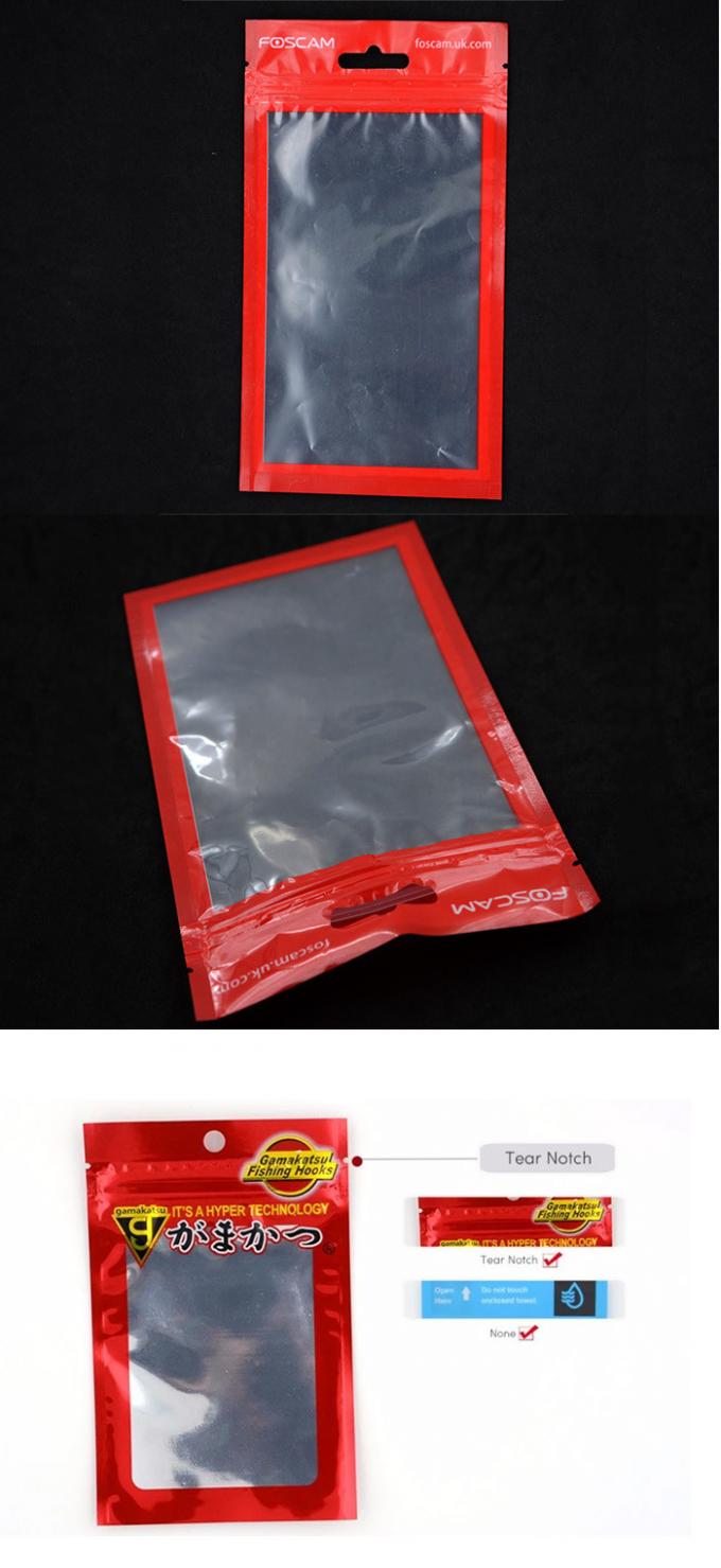 Customized Soft Plastic Zip Lock Fishing Bait Packaging Bag With Hook